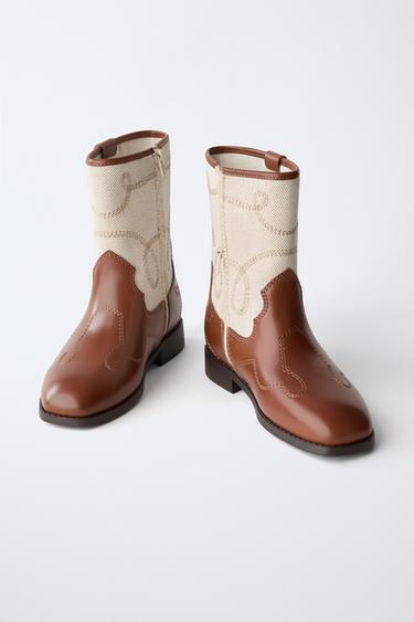 BOTTES COW-BOY - Marron de Zara - Image 2