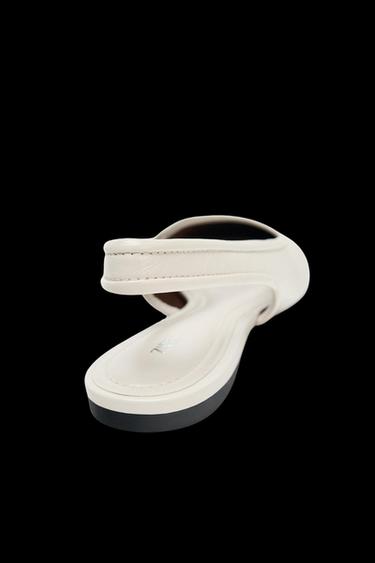 SLINGBACK-BALLERINA AUS LEDER - Weiß von Zara