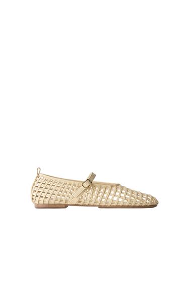 CUTWORK BALLET FLATS -  by Zara