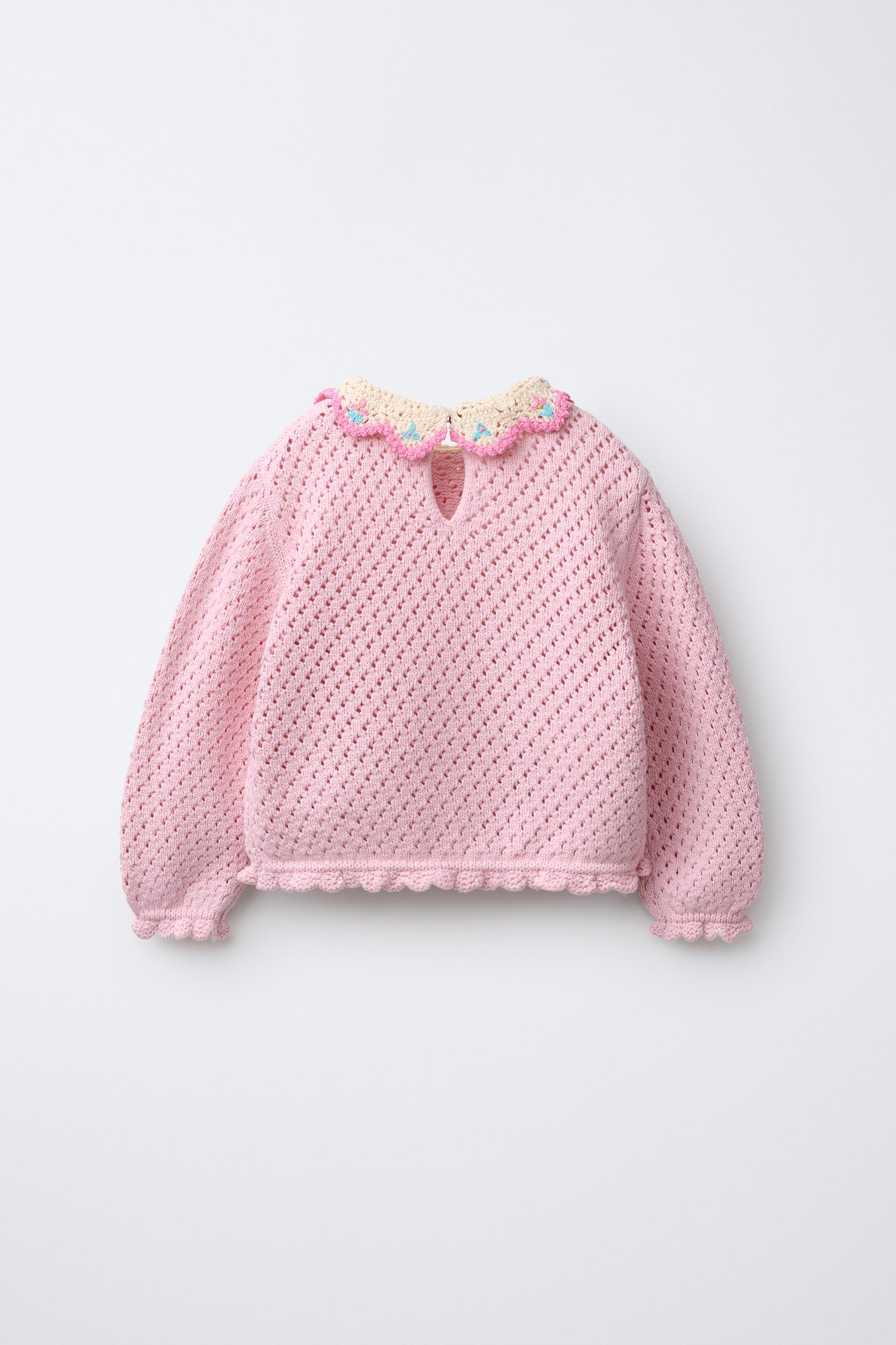 CROCHET KNIT COLLAR JUMPER