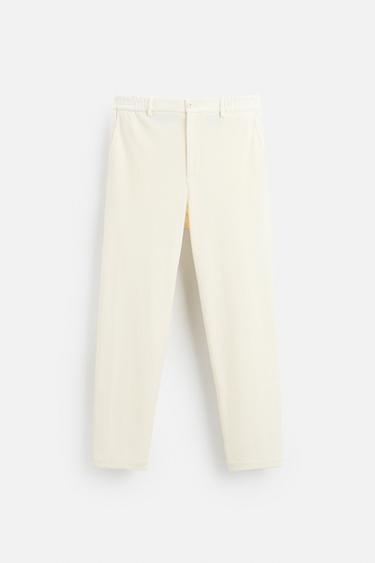 TEXTURED TERRY TROUSERS - Light beige by Zara - Image 5