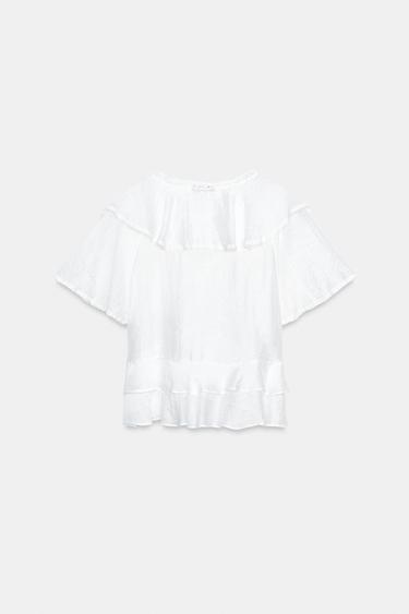ROMANTIC RUFFLE SHIRT - White by Zara - Image 5