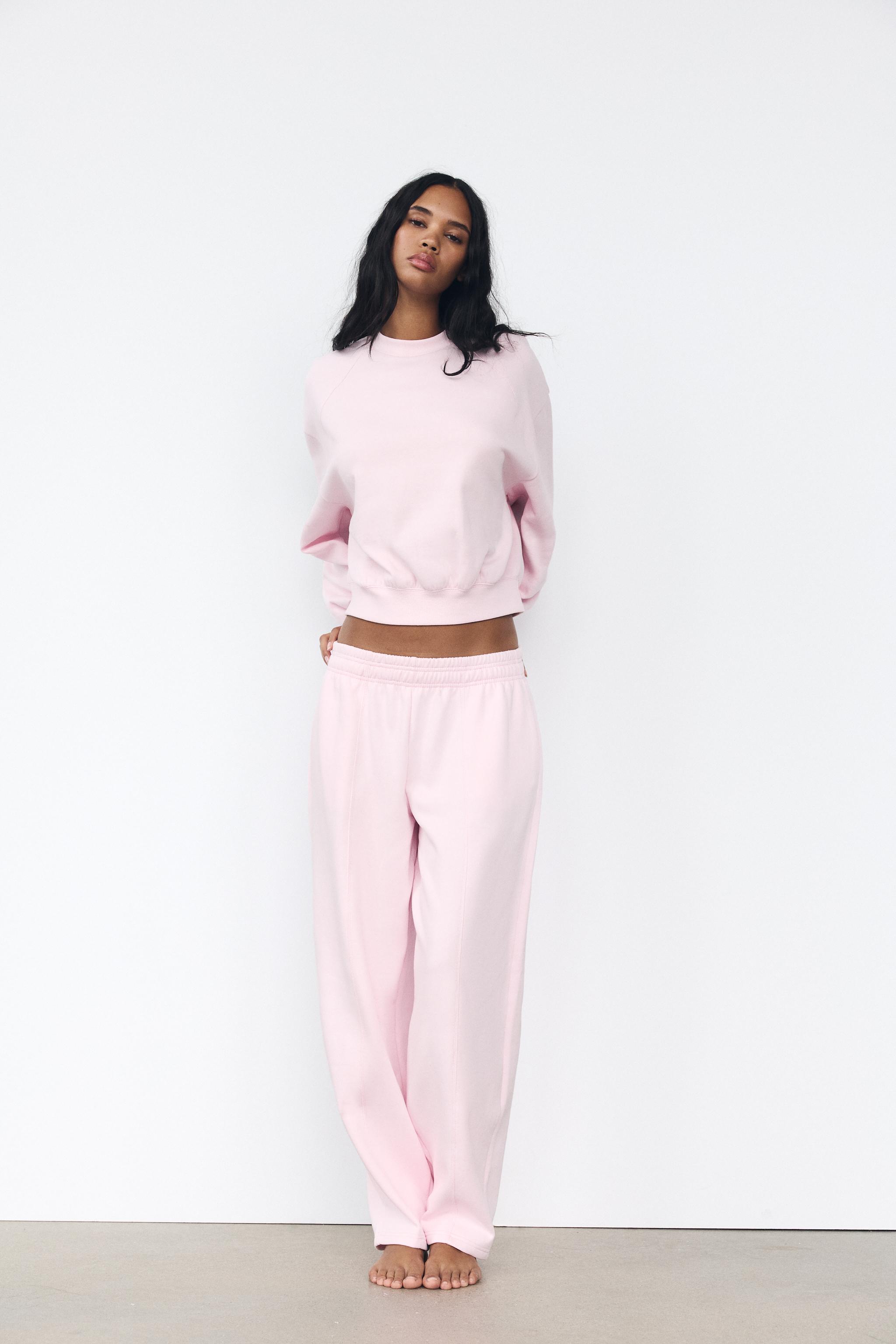 Zara pink joggers sale