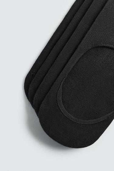 PACK OF 4 NO-SHOW SOCKS - Black by Zara