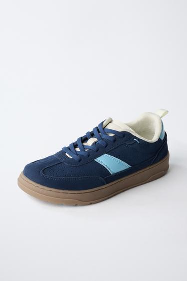 LEATHER BAREFOOT SNEAKERS - Blue by Zara - Image 5