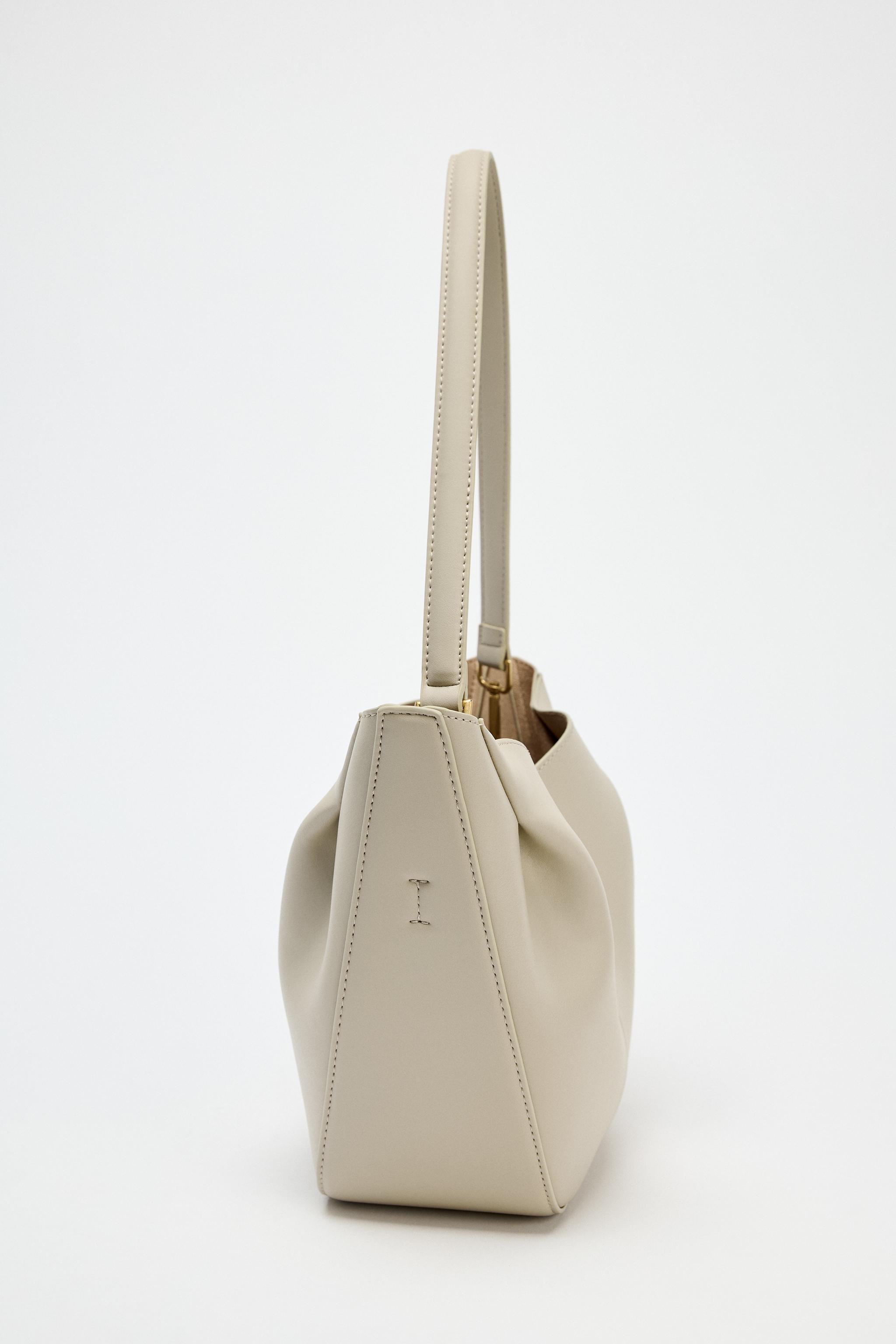 GATHERED TOTE BAG - Ecru | ZARA Australia