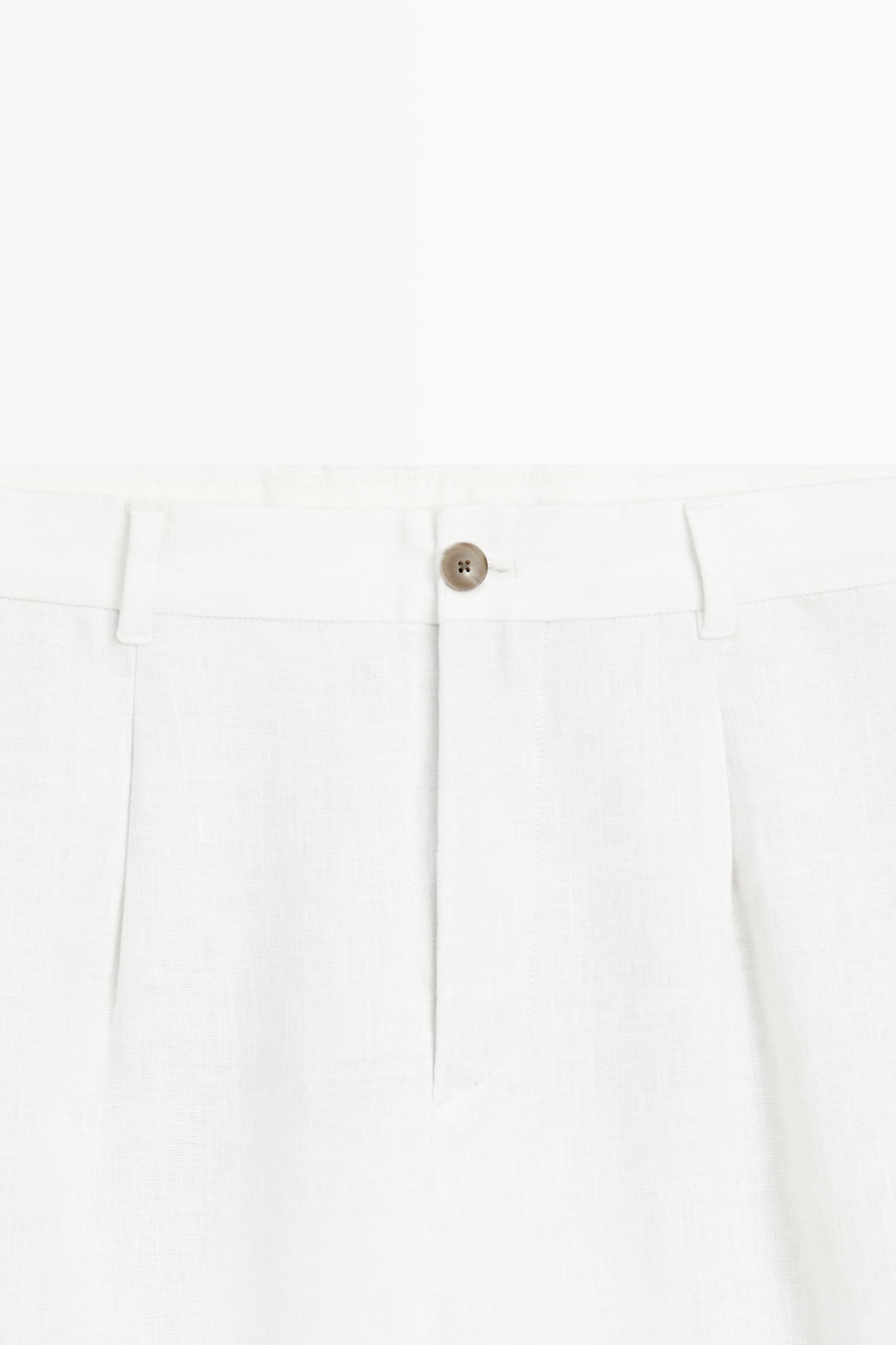 100% linen pants with dart detail
