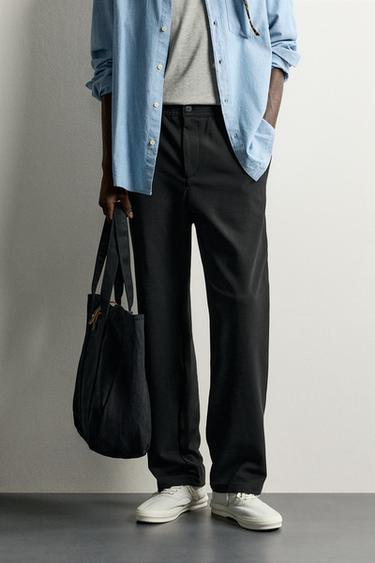 CALÇA DE CINTURA JOGGER CONFORTO - Preto da Zara