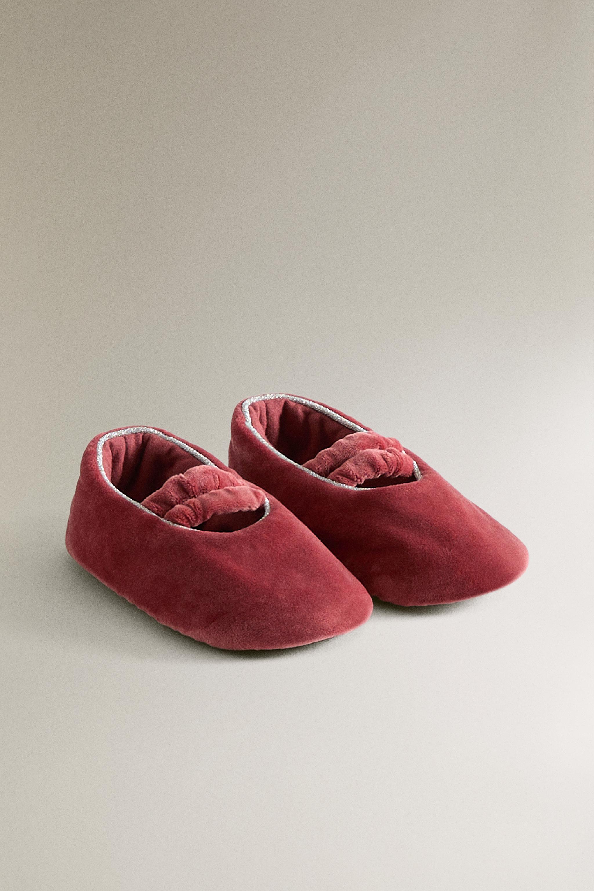 KIDS' VELVET BALLET FLATS