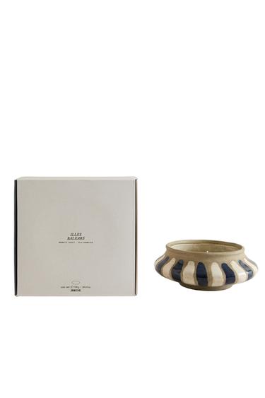 (700 G) BOUGIE PARFUMÉE ILLES BALEARS - Rayures de Zara
