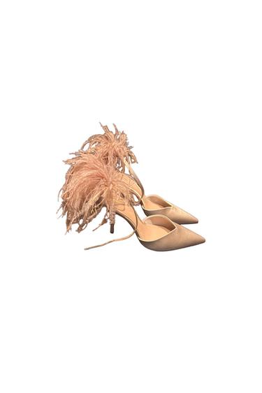 FEATHER HEELS SATIN