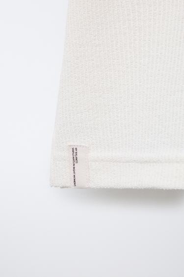 RUSTIC TOWELLING EFFECT BOWLING SHIRT - Ecru by Zara - Image 2