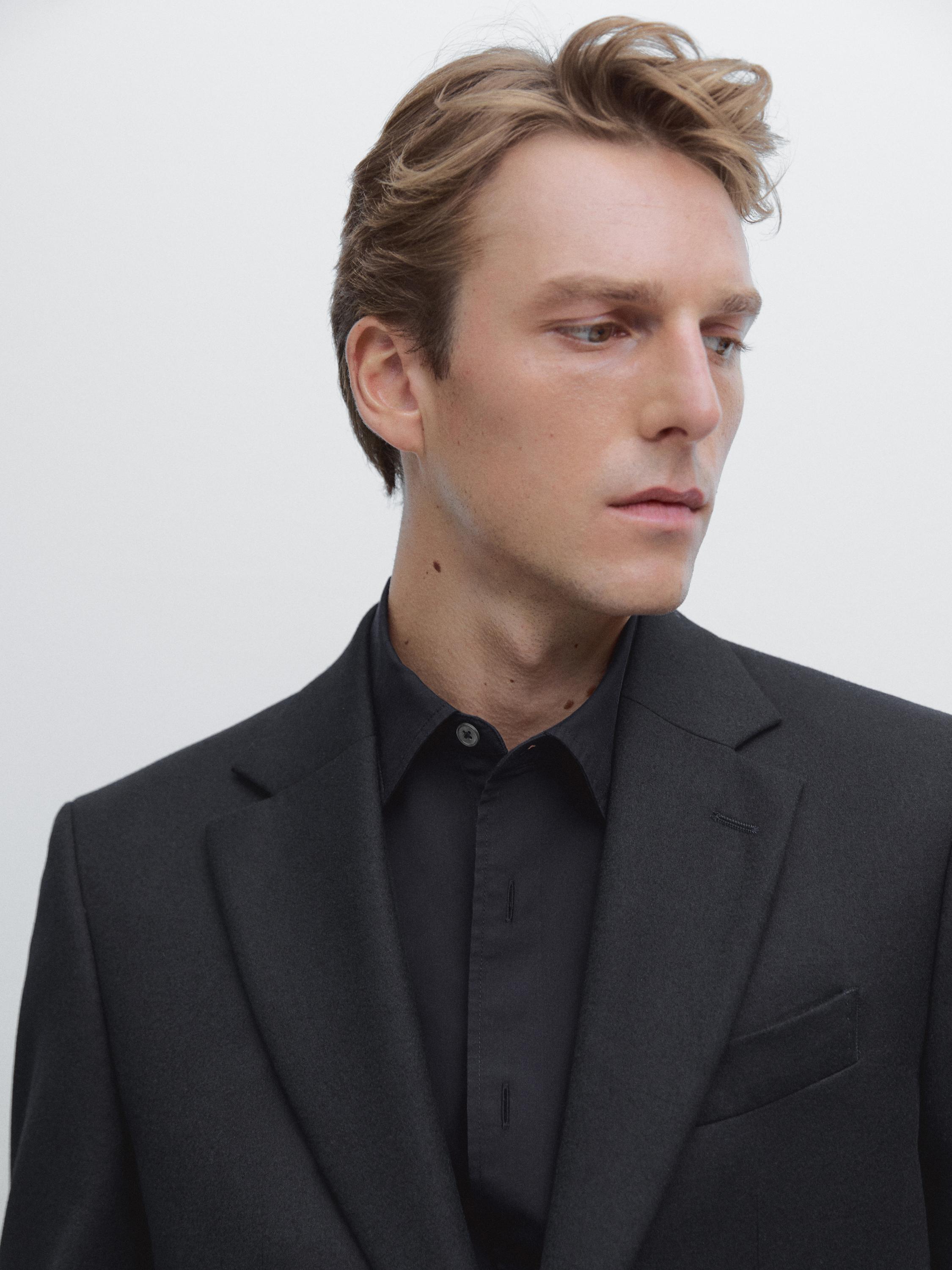 American wool blend flannel suit