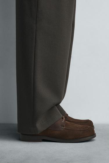 CHAUSSURES BATEAU EN CUIR ÉDITION LIMITÉE - Multicolore de Zara - Image 1