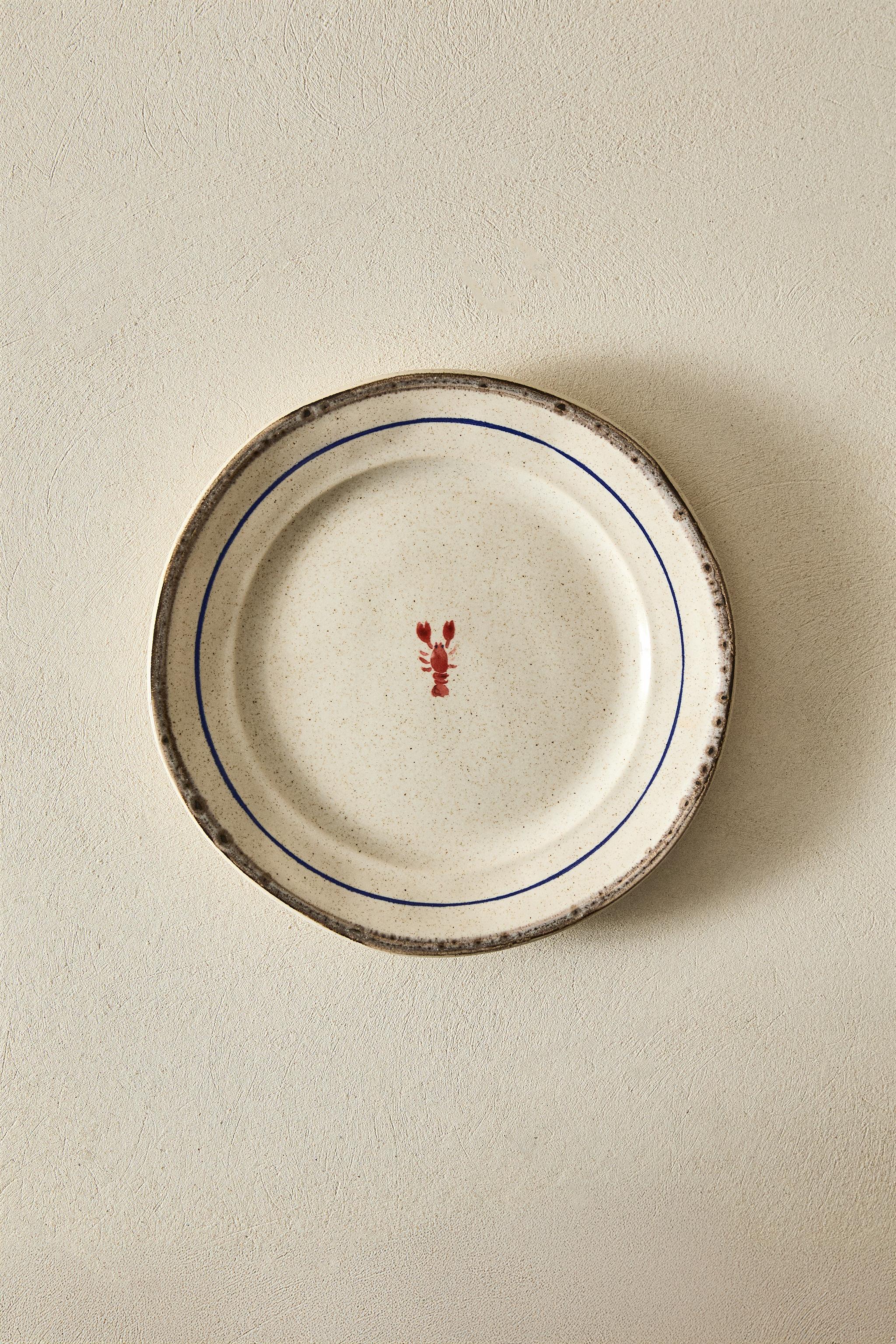STONEWARE FISH DESSERT PLATE