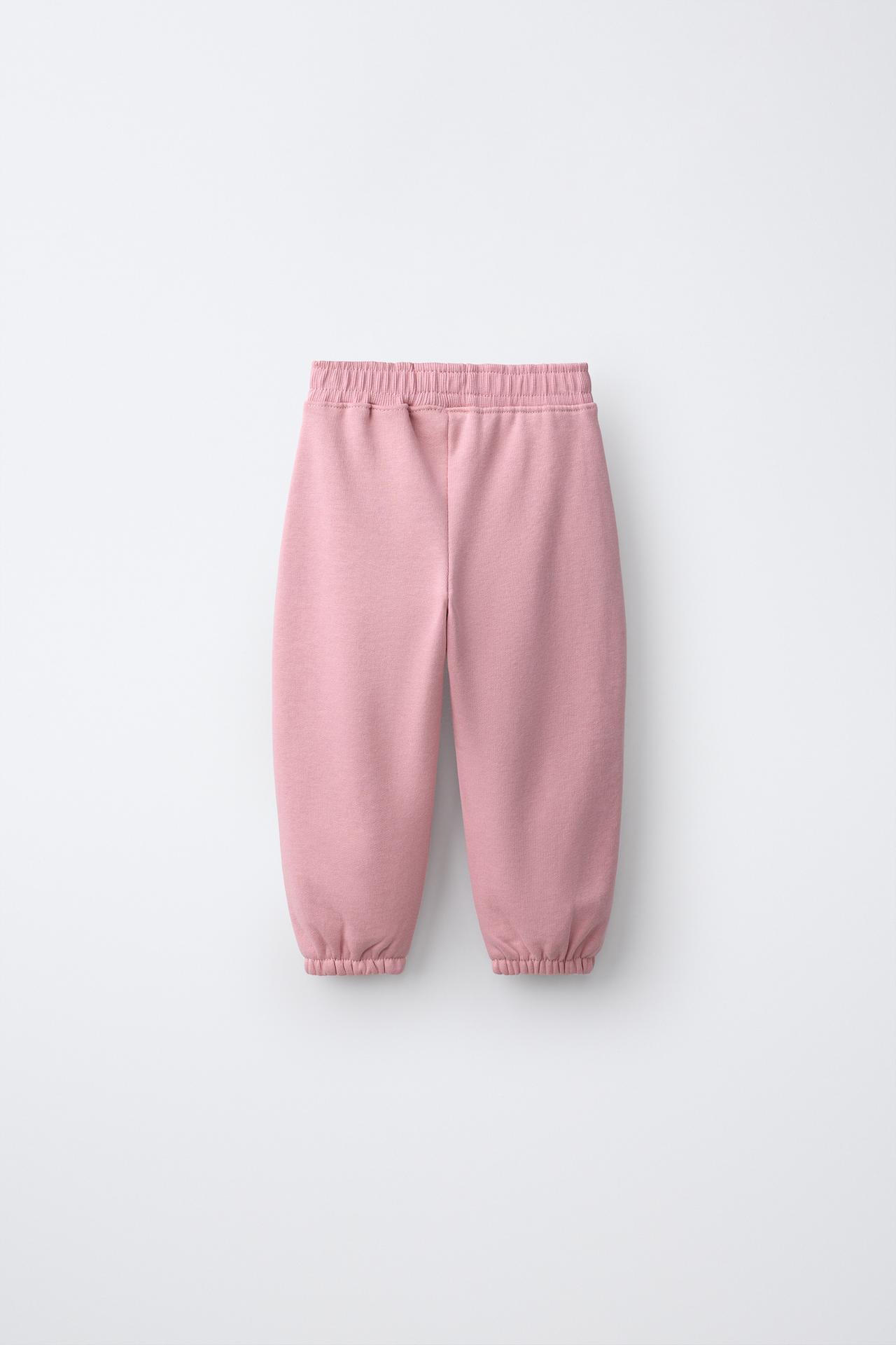 SOLID JOGGER PANTS — Pastel pink