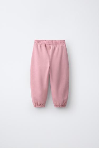 SOLID JOGGER PANTS — Pastel pink 2