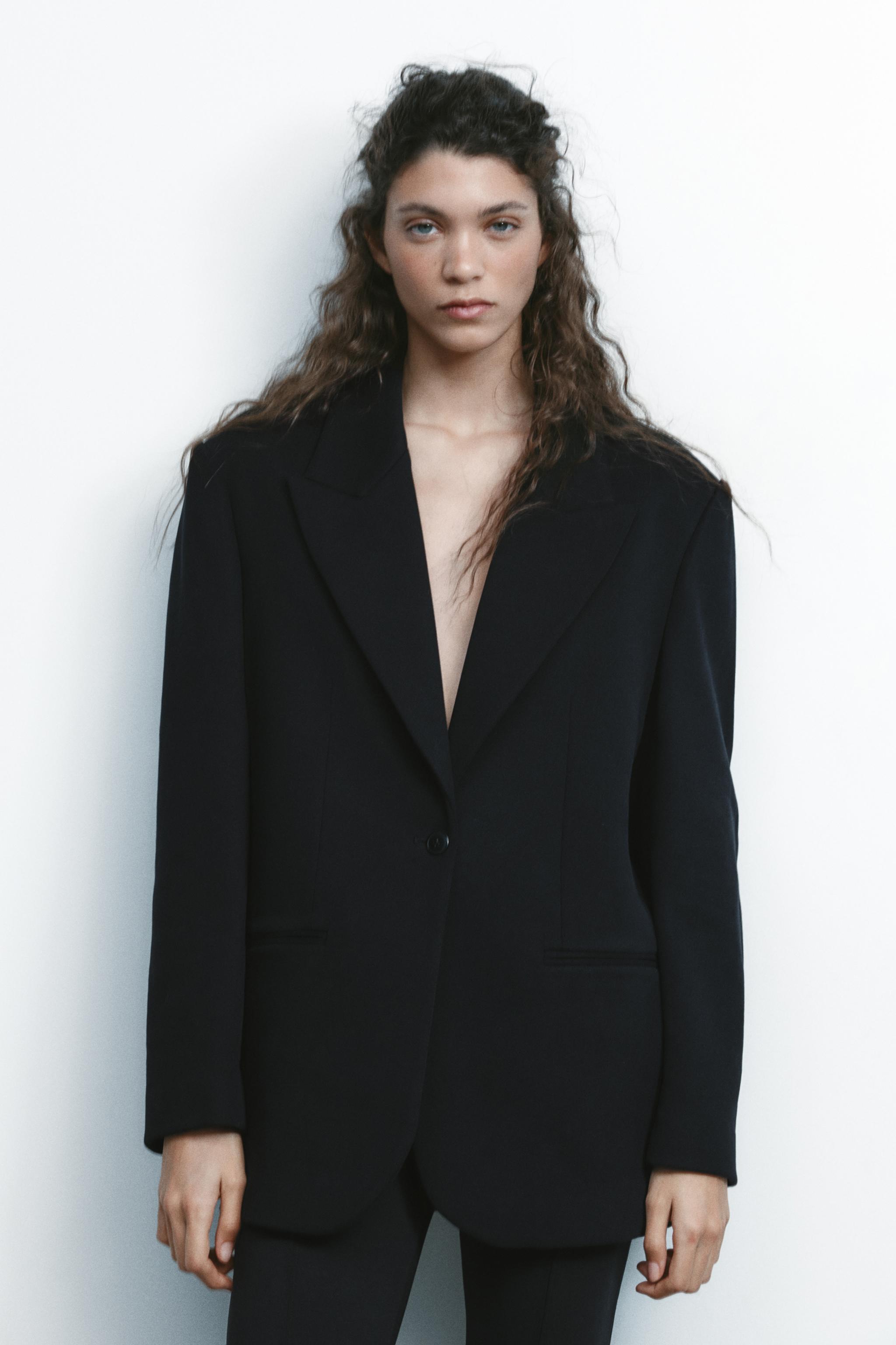 オーバーサイズスウェットブレザー - ブラック | ZARA Japan / 日本