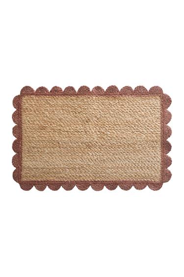 SCALLOPED JUTE PET RUG - Pumpkin by Zara
