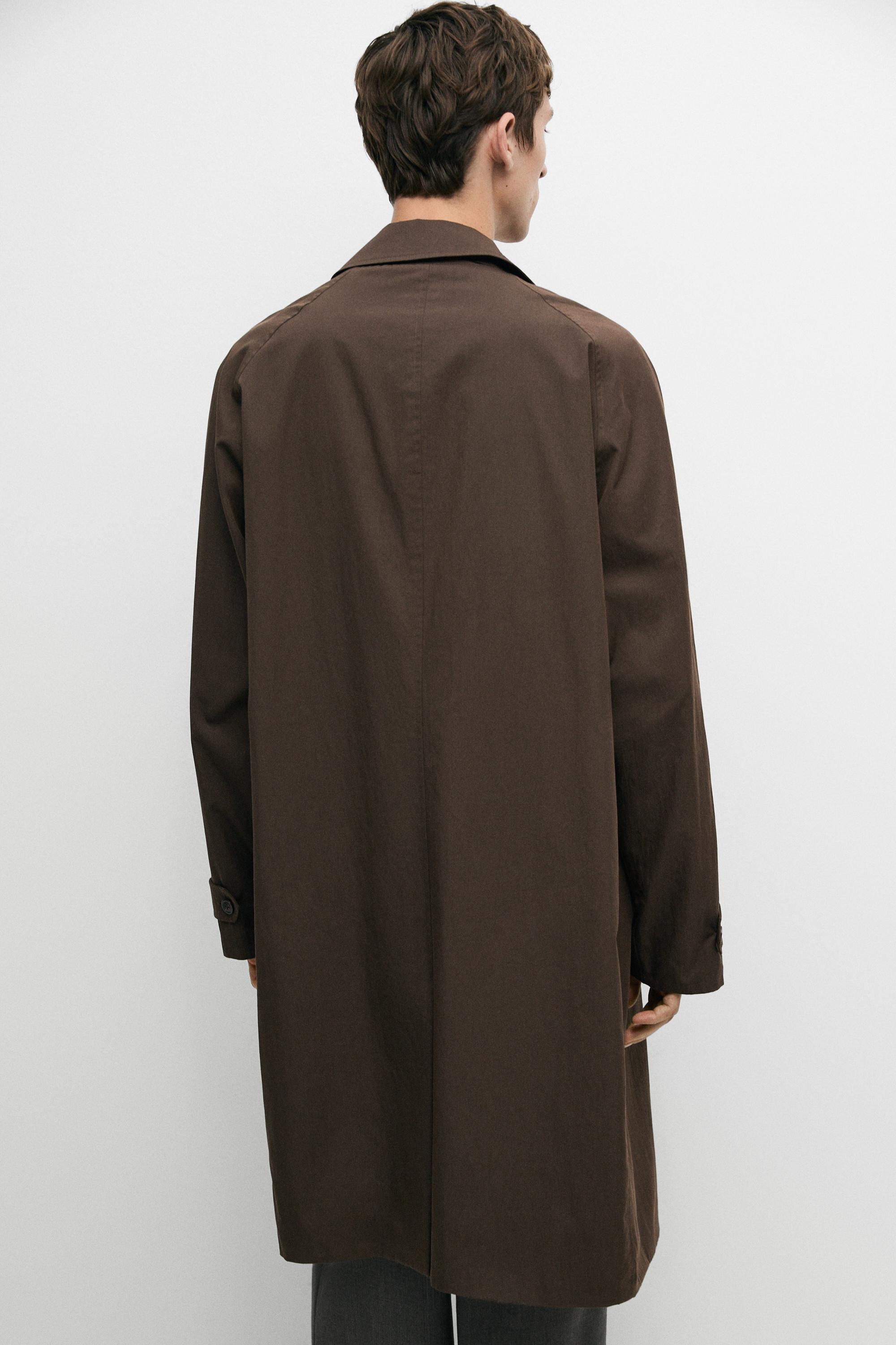 Long reversible trench coat