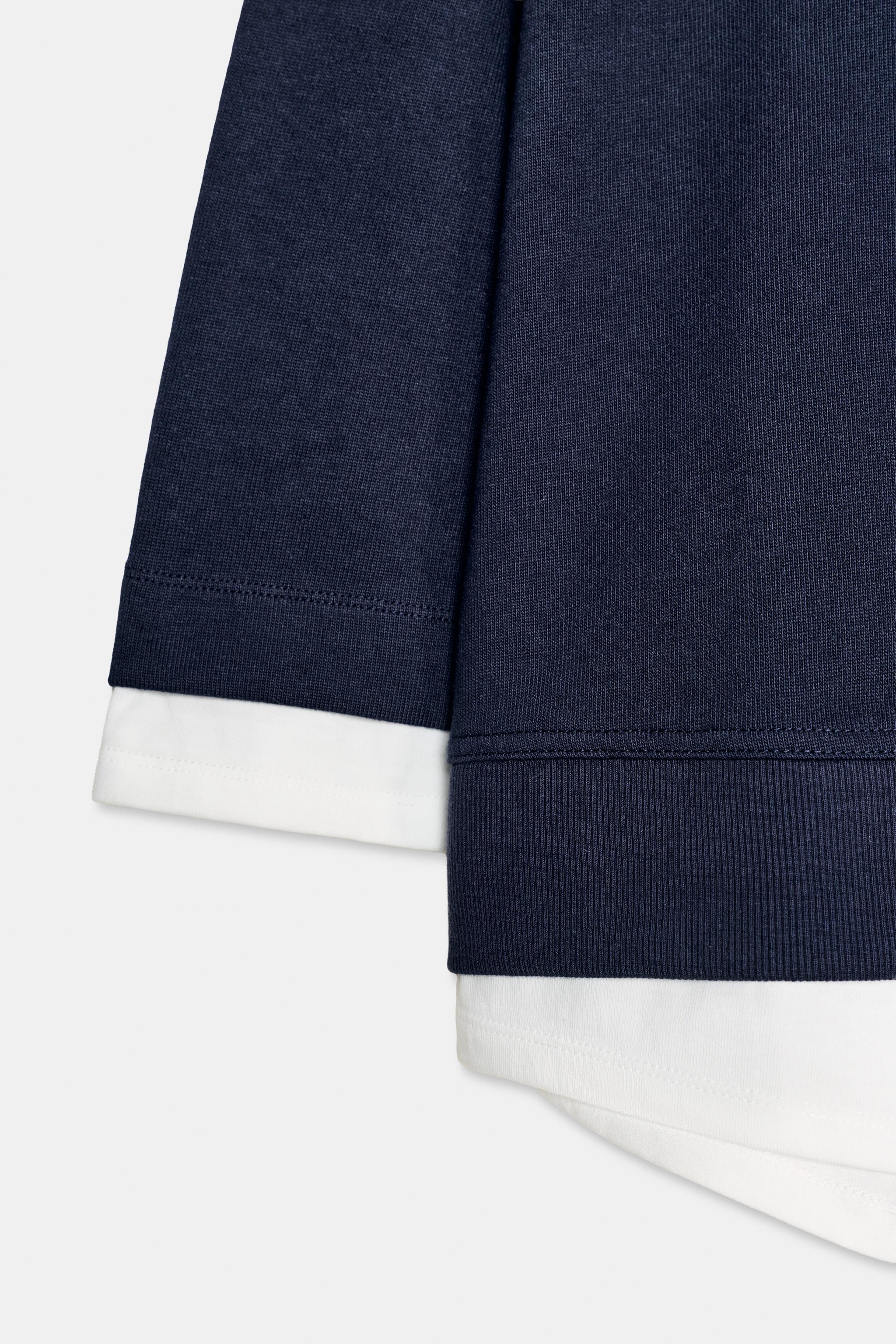 Zara KONTRAST UZUN KOLLU SWEATSHIRT görsel 8