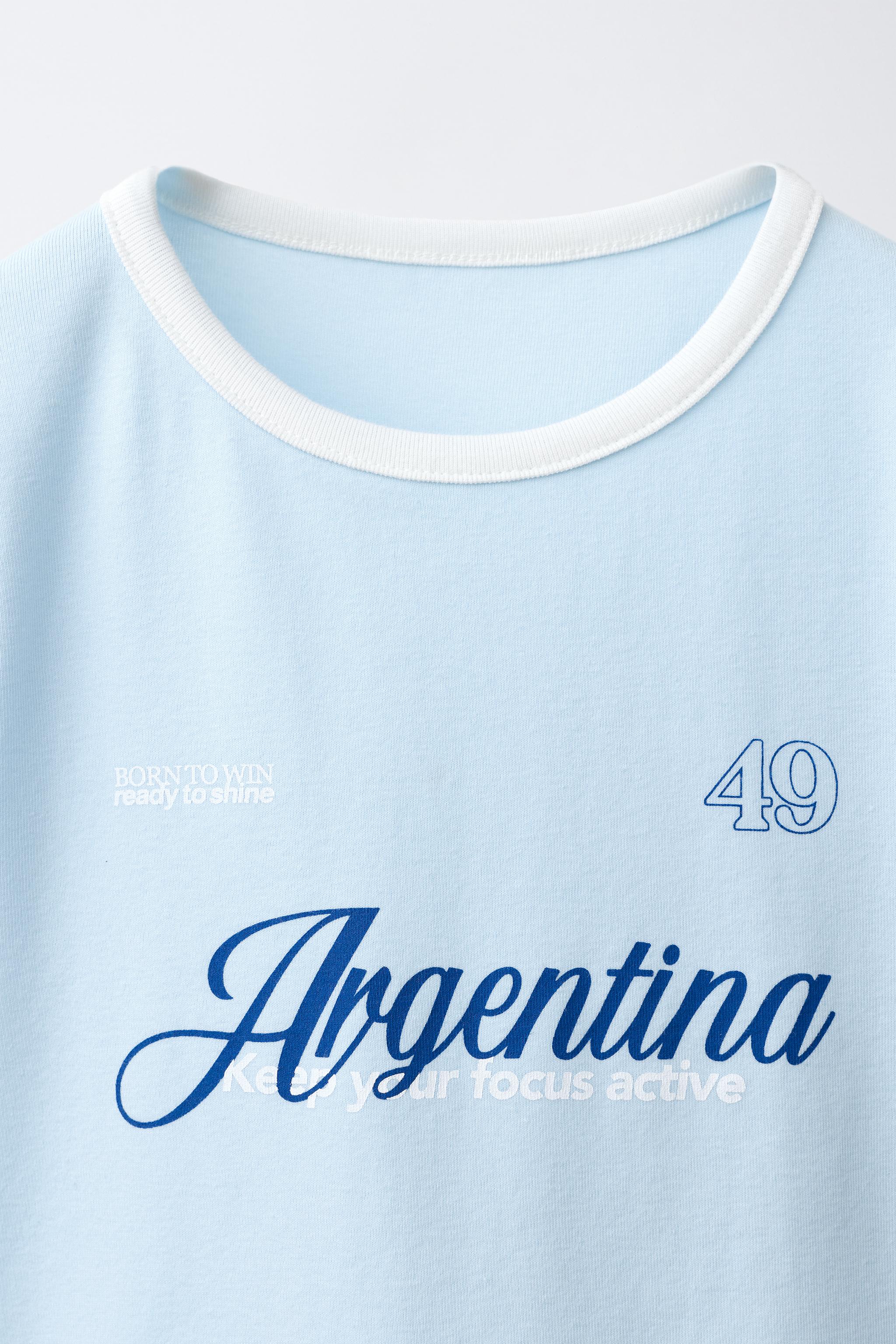 Детские футболки Zara ARGENTINA PRINT T-SHIRT — фото 4