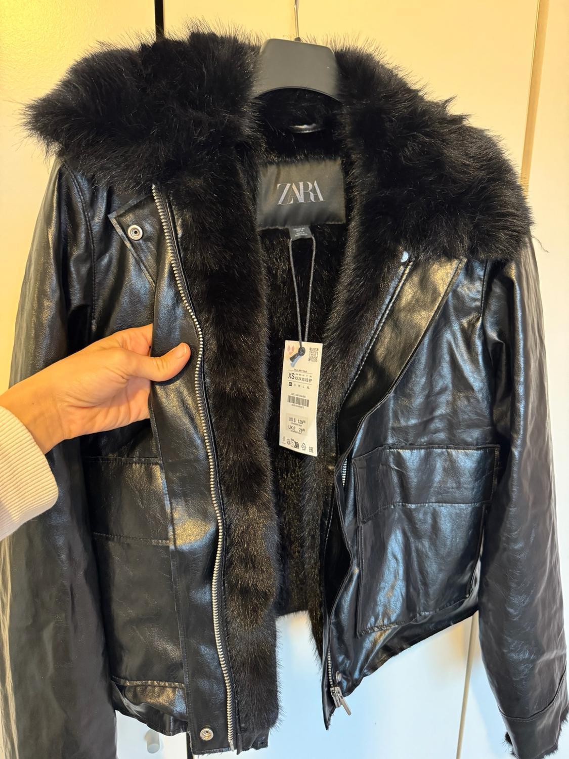 ZW COLLECTION LEATHER EFFECT JACKET - Image 3