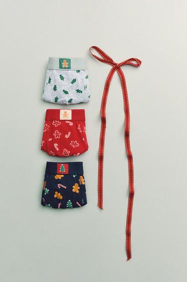 2-3 JAHRE/ 3ER-PACK BOXERSHORTS BAUM UND KEKS - Bunt von Zara