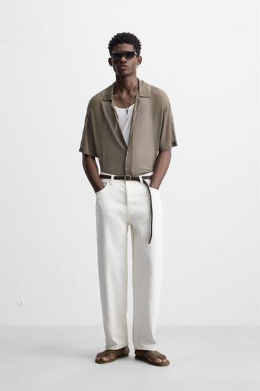 CAMISA ESTRUCTURA SEMITRANSPARENTE - Gris oscuro de Zara - Imagen 0