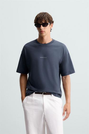 SUN PRINT T-SHIRT - Blue by Zara