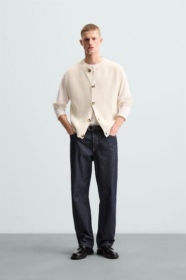 Zara TEXTURED KNIT VEST - Ecru - Image 0