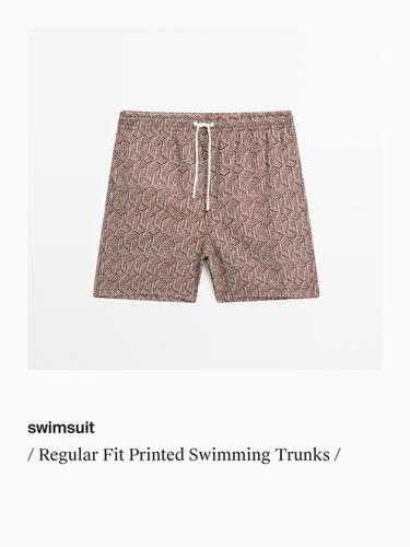 Zara Regular fit printed swimming trunks - 353