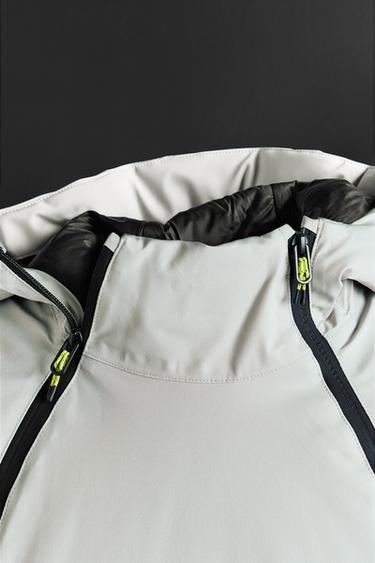 CAZADORA CANGURO WATER RESISTANT Y WINDPROOF RECCO® SYSTEM SKI COLLECTION - Gris claro de Zara
