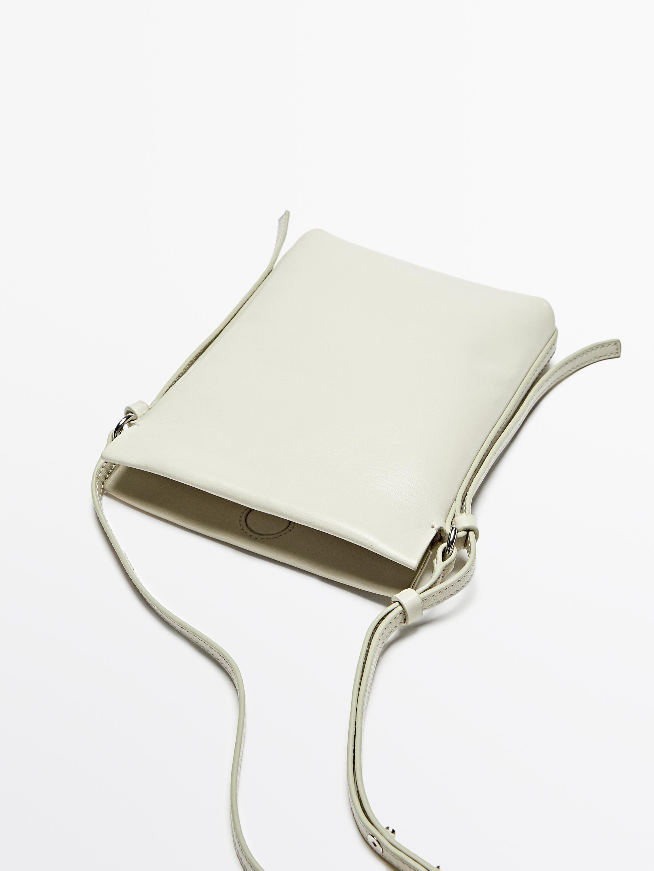 Nappa leather mini crossbody bag - White | ZARA United States