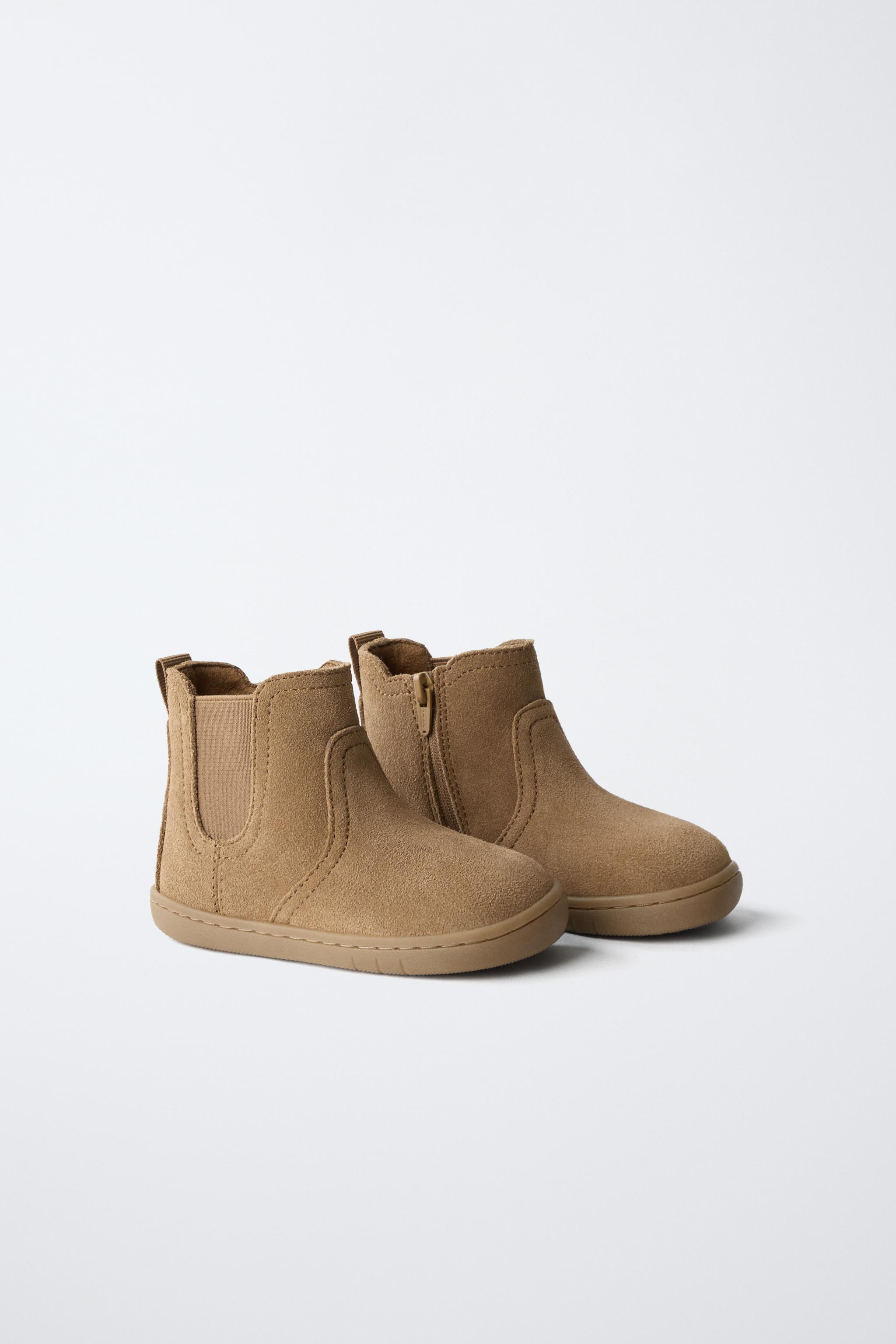 ベアフット レザーショートブーツ - きつね色 | ZARA Japan / 日本