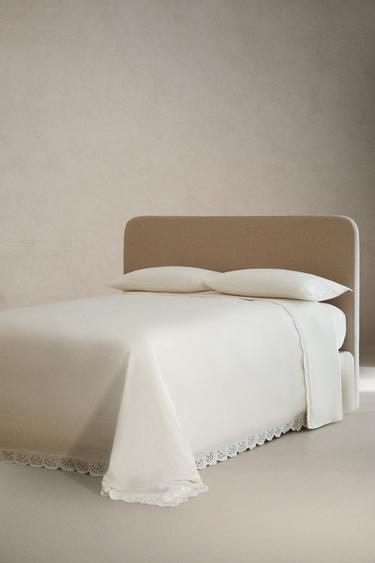DRAP DE DESSUS BRODERIE FESTON - Blanc de Zara - Image 1