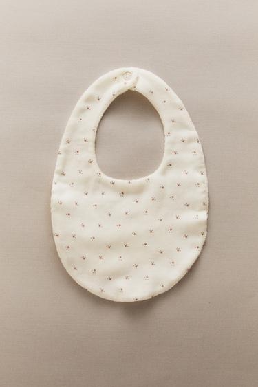 FLORAL BABY BIB - Ecru by Zara