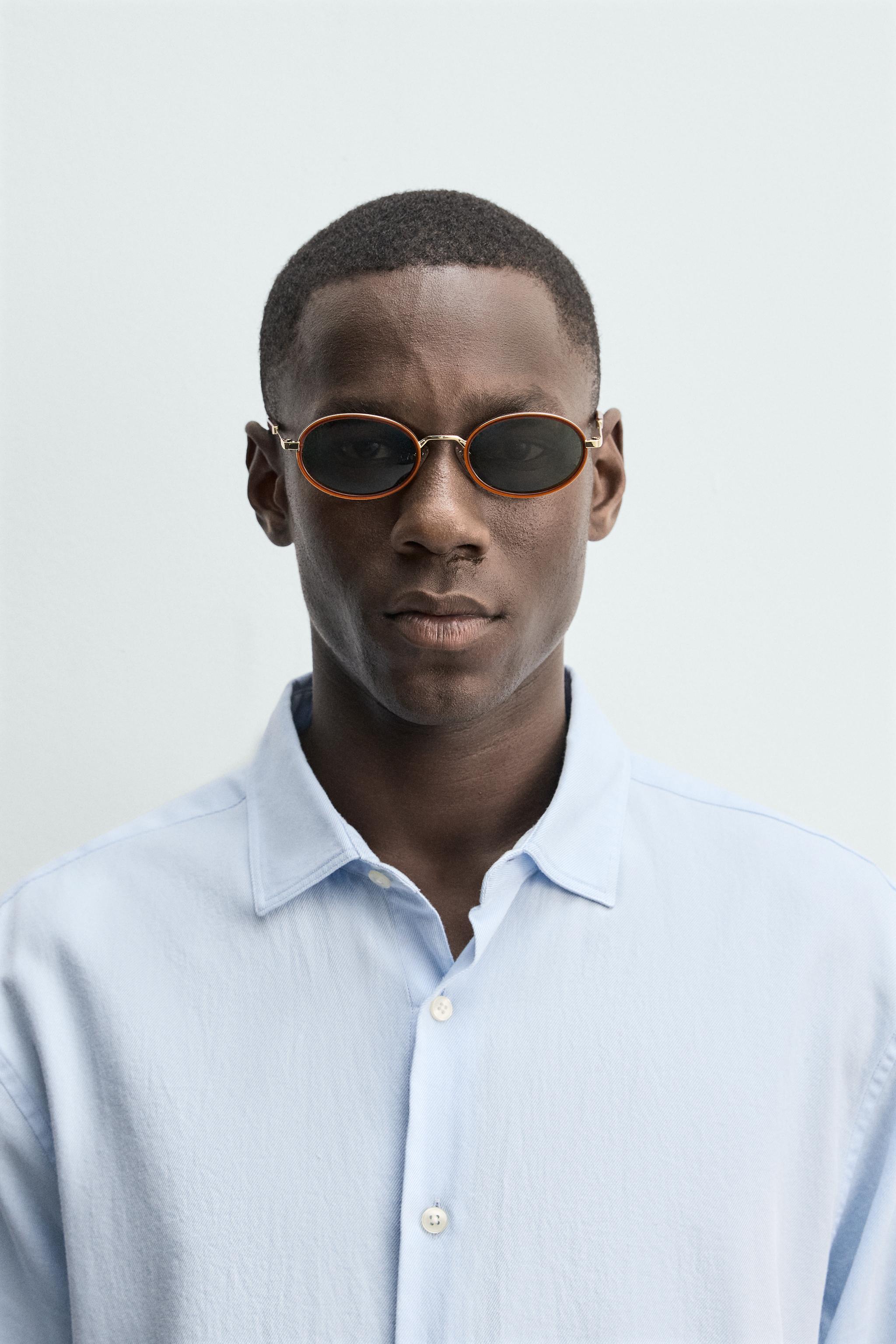 オーバルサングラス - ブラウン | ZARA Japan / 日本