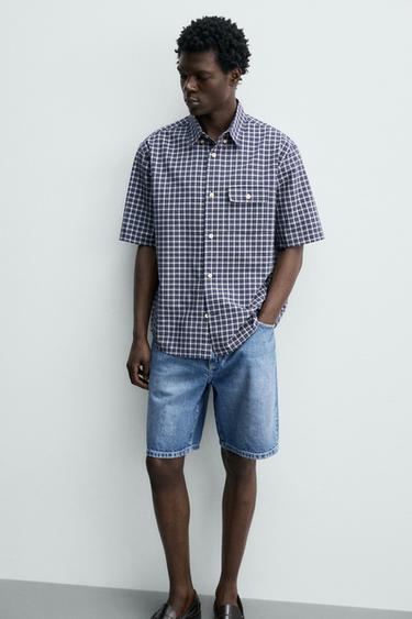 REGULAR FIT DENIM BERMUDA SHORTS - Light blue by Zara - Image 5
