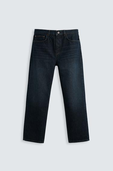 JEANS STRAIGHT ANKLE FIT - Azul de Zara