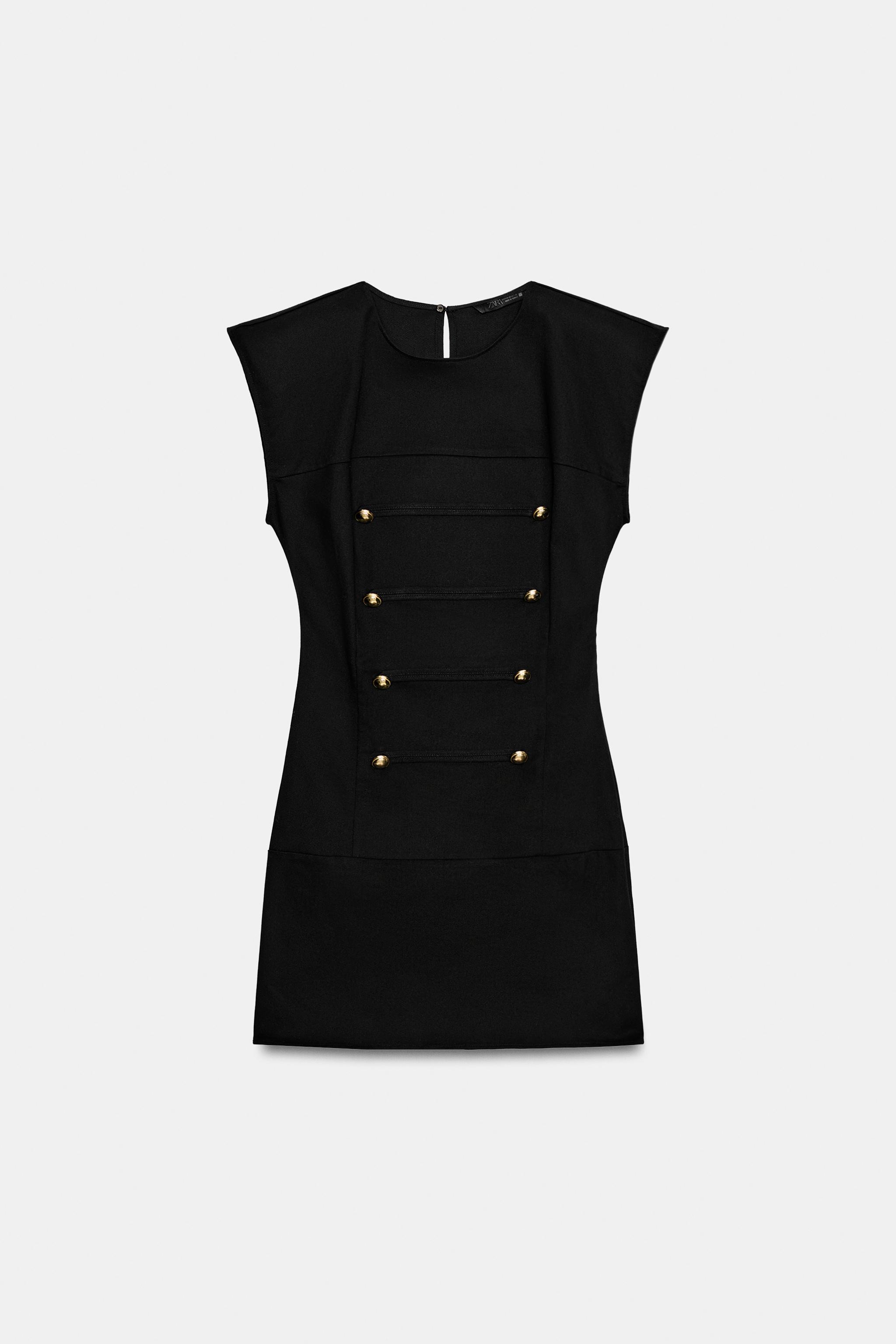 Женские платья Zara SHORT FROG FASTENING DRESS — фото 7