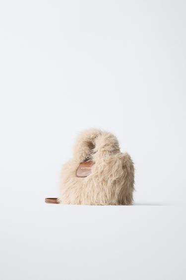 SHEEPSKIN CROSSBODY BAG - Ecru White by Zara - Image 1