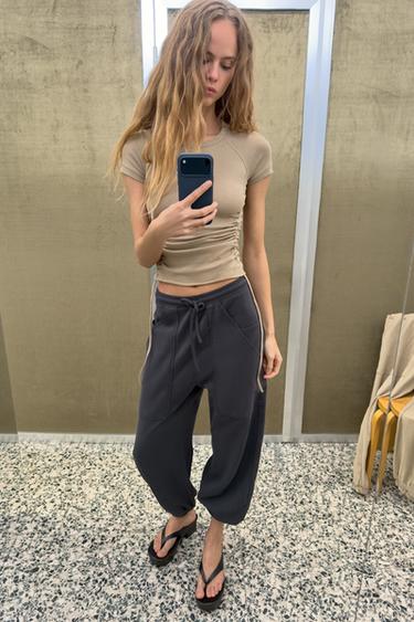 БРЮКИ-ДЖОГГЕРЫ С КАРМАНАМИ — СВИНЦОВЫЙ от Zara
