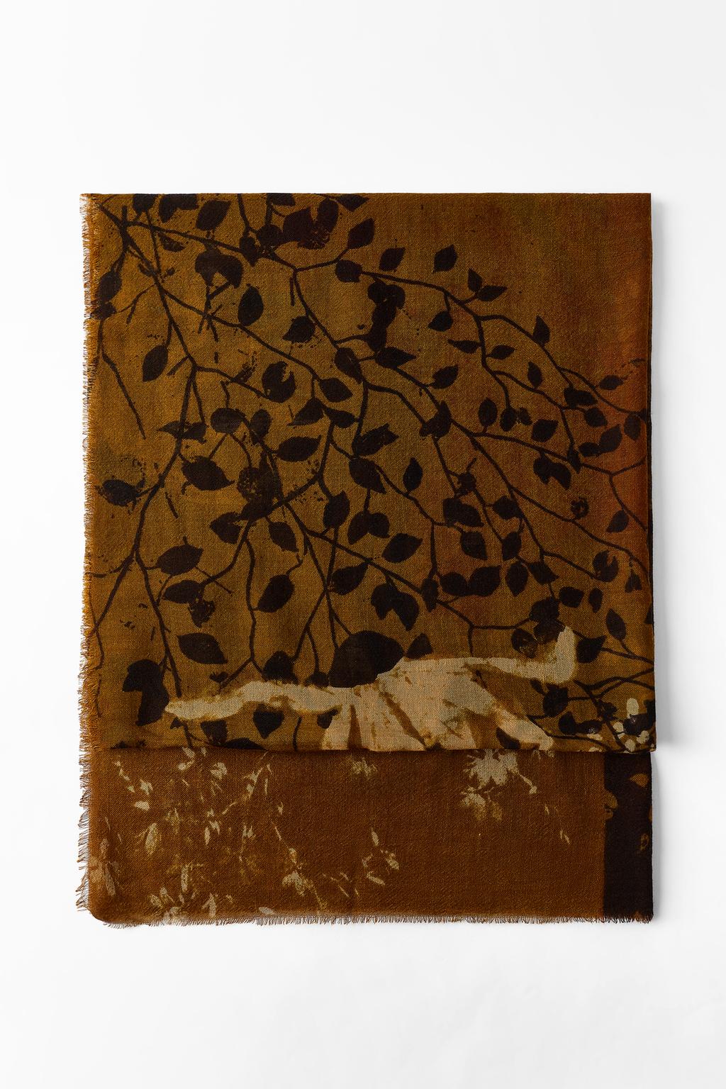 WOOL BLEND PRINTED SCARF