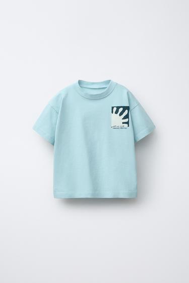 SURF PRINT T-SHIRT - Sky blue by Zara - Image 0
