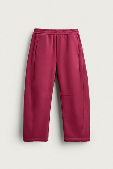 Zara COMBINATION JOGGER PANTS - Fuchsia