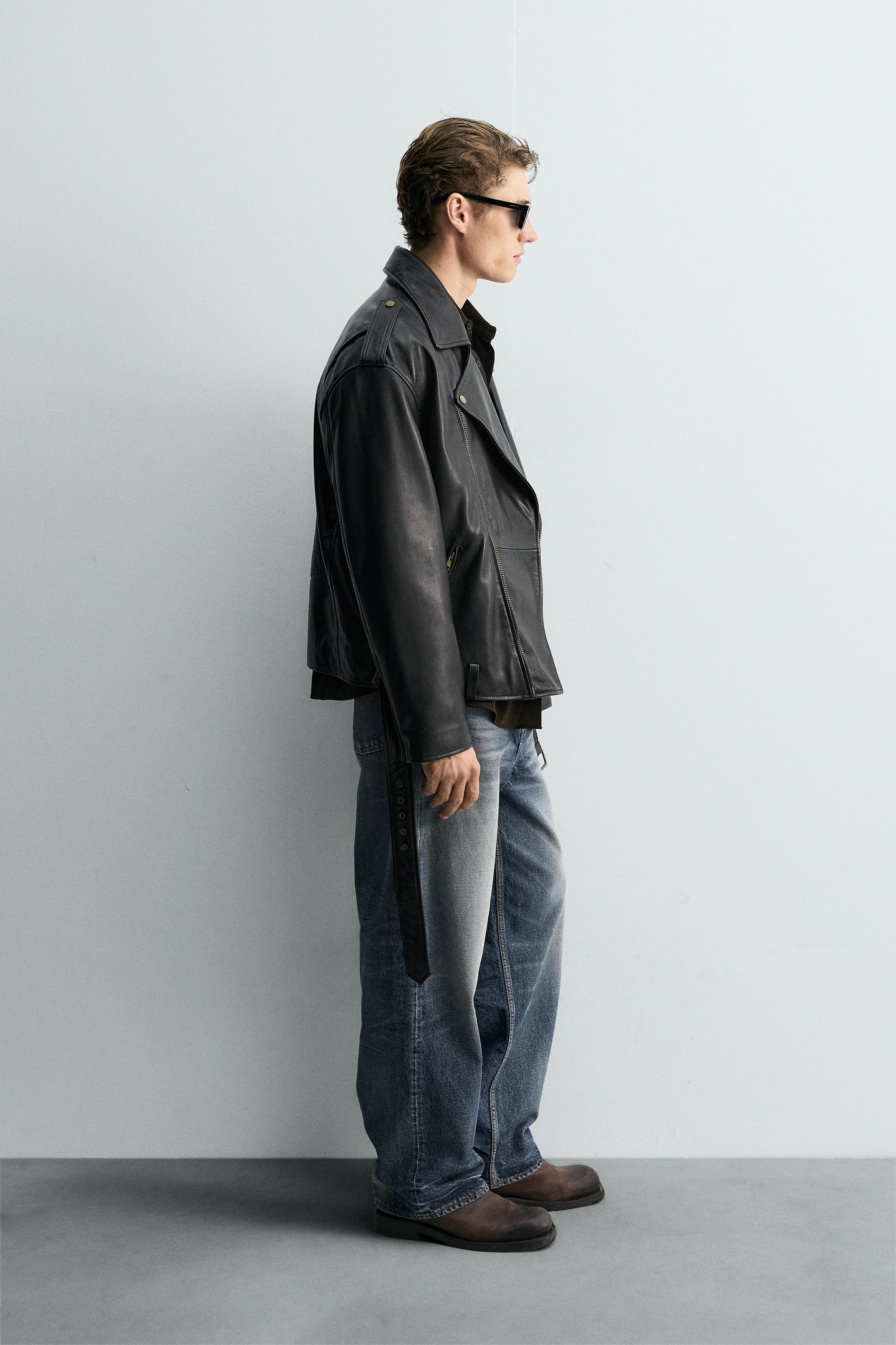 レザーバイカージャケット LIMITED EDITION - ブラック | ZARA Japan