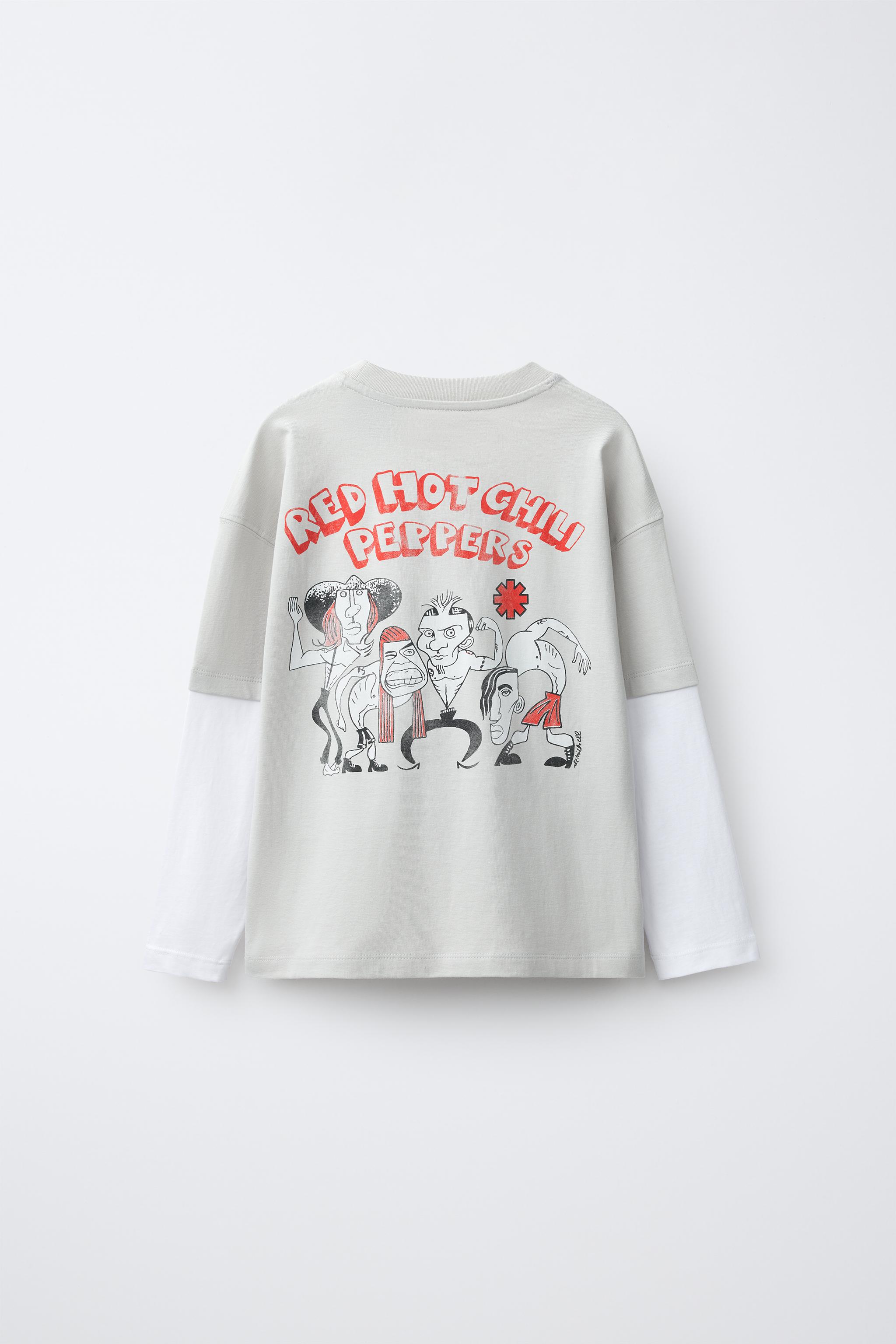 RED HOT CHILI PEPPERS ® PRINT DOUBLE-SLEEVE T-SHIRT