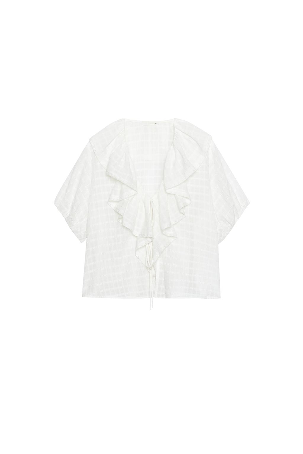 RUFFLED TIE BLOUSE - image 3