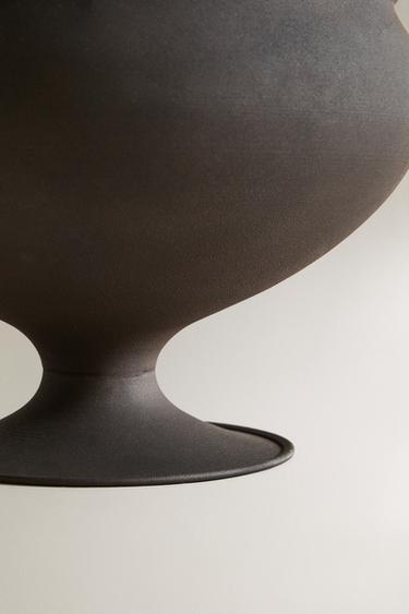 GRAND POT MÉTALLIQUE - Marron de Zara - Image 3